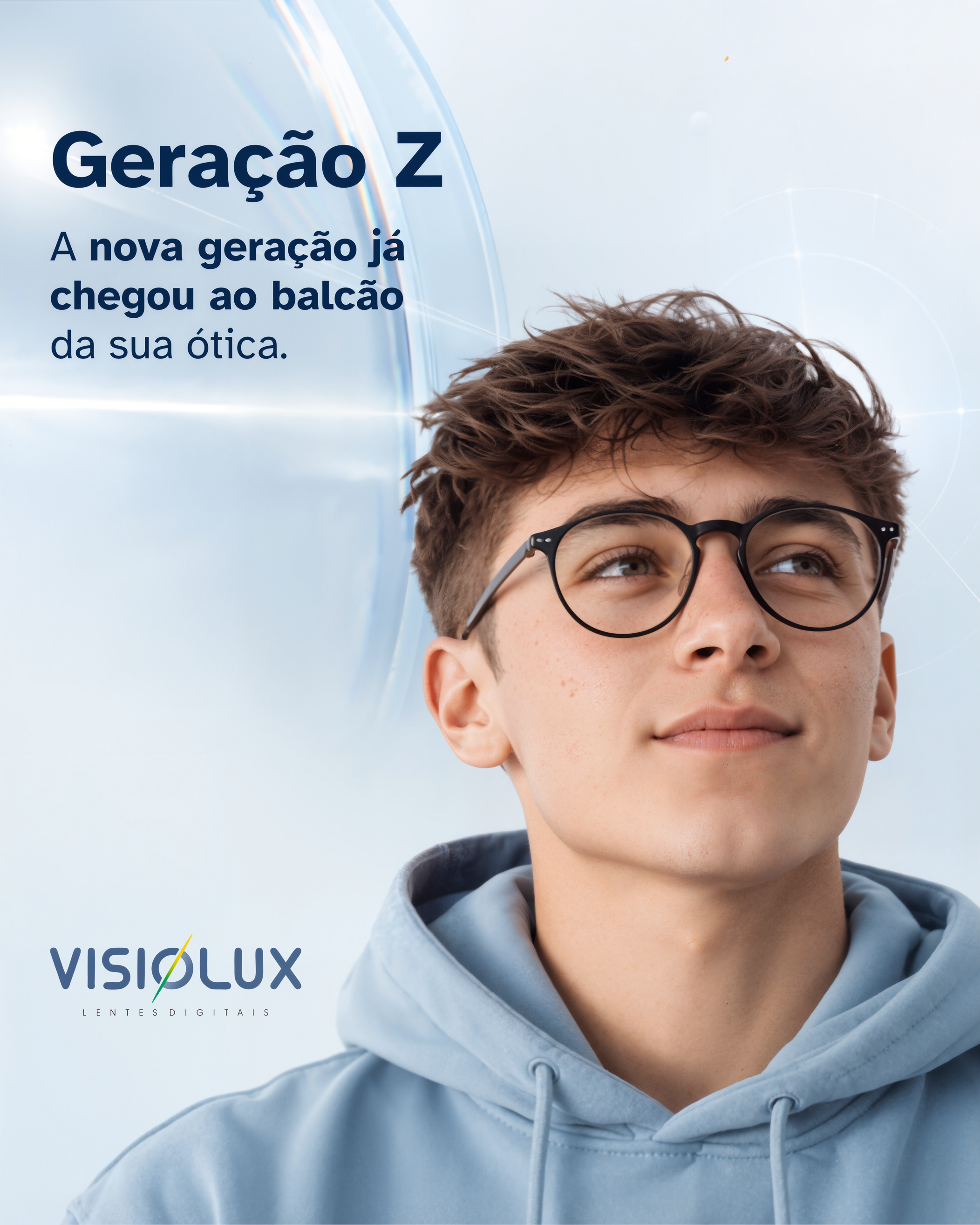 Cliente com óculos Visiolux
